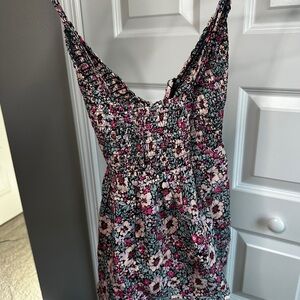 American Eagle Outfitters Floral Camisole - Black and Pink